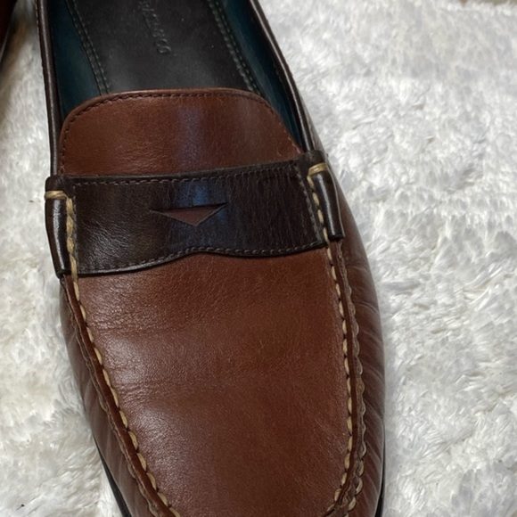 -Vintage H.S. Trask Classic Brown Tan Two Tone Leather Slip On Penny Loaf… - Picture 8 of 12